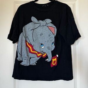Black Dumbo Graphic  T-Shirt